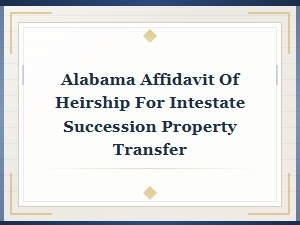 Alabama Affidavit of Heirship Form & Template